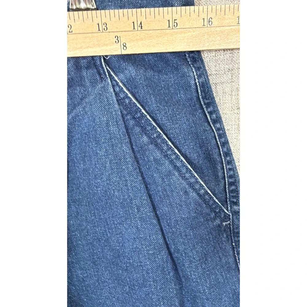 Dockers Denim Shorts Jorts Mens 34 Blue Pleated Baggy Elastic Waist Vintage